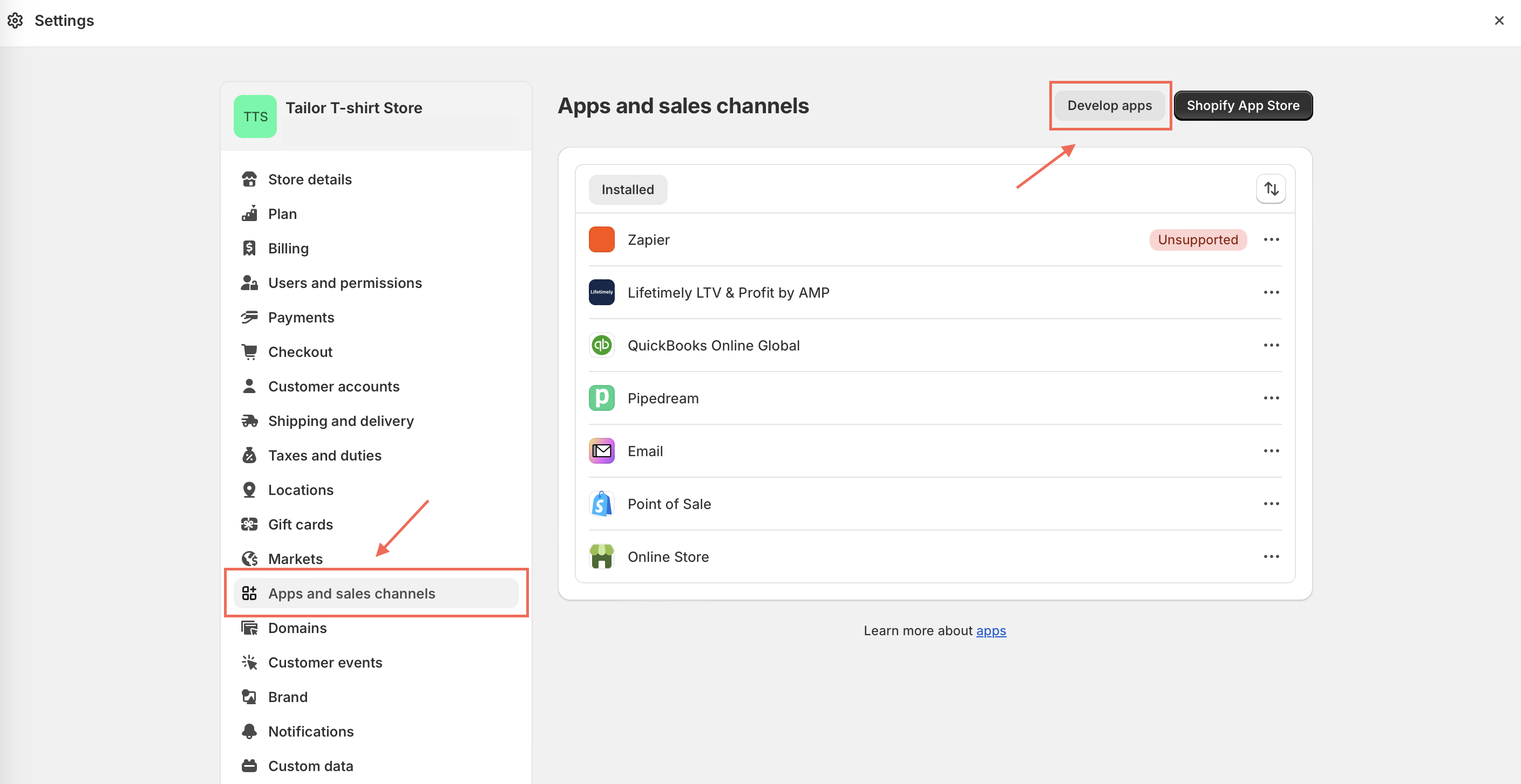 Guide – Shopify settings