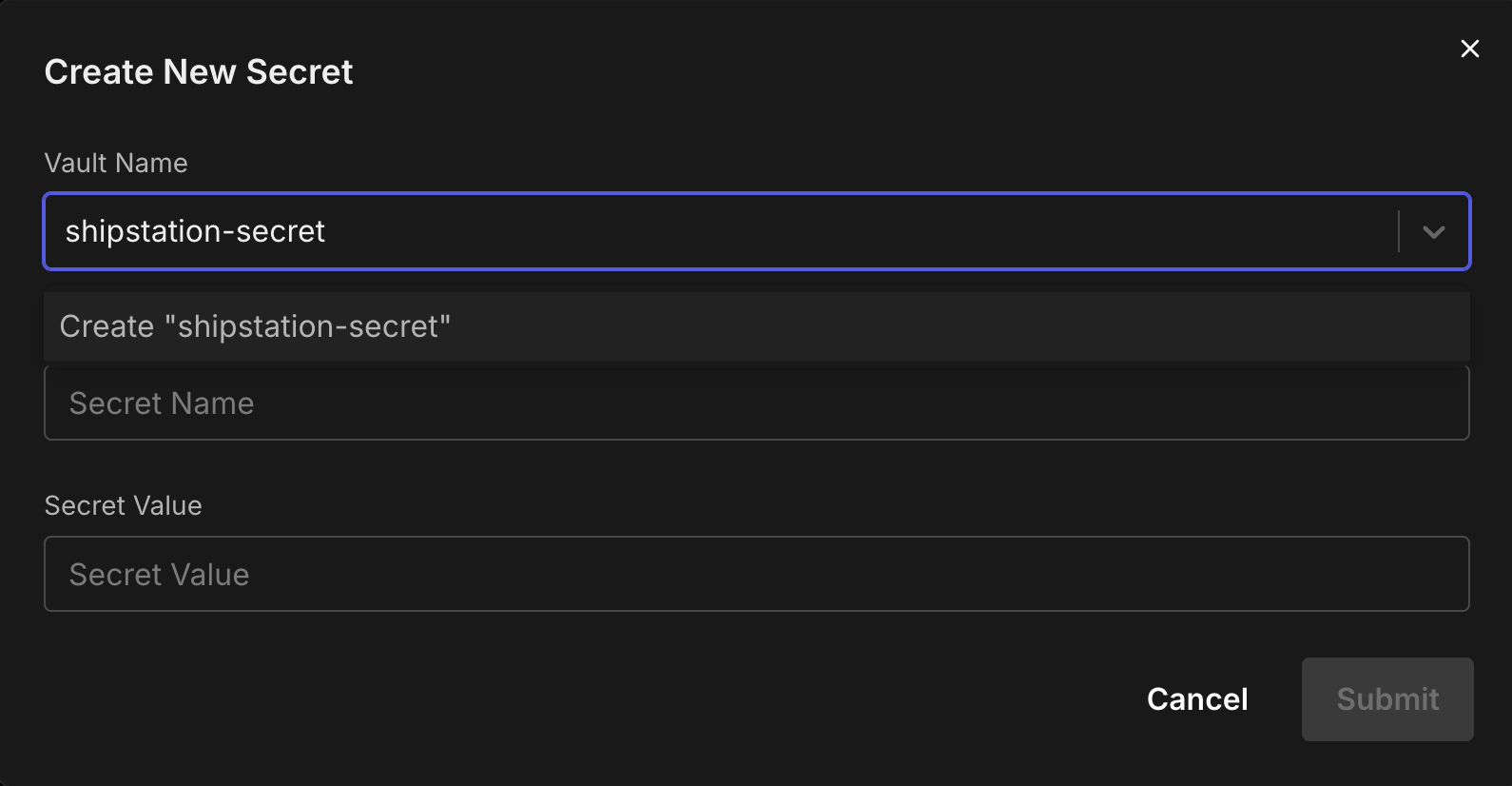 Integration Guide – Create Vault