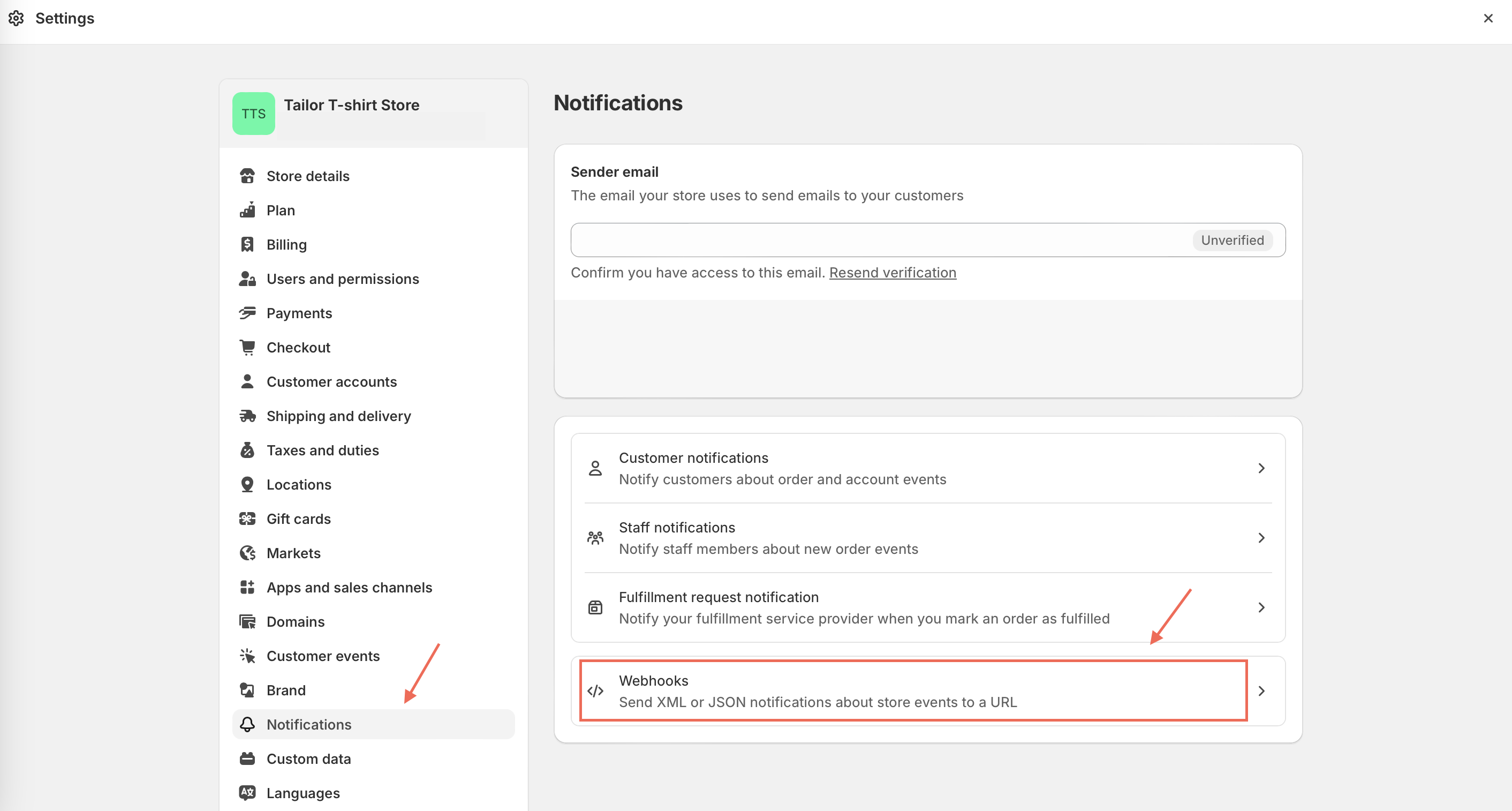 Guide – Shopify notifications